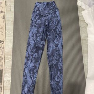 Aerie Dark Blue Snake Print Leggings